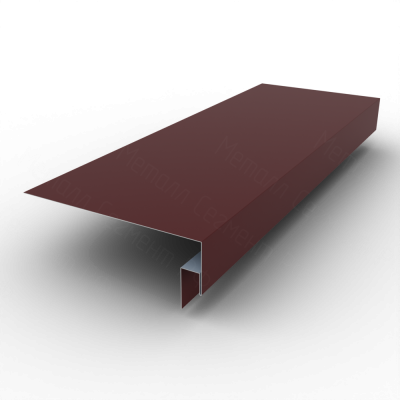 Планка околооконная сложная 190х50 PE 0,45 RAL 3005 Красное вино