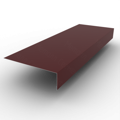 Планка околооконная 190х50 PE 0,45 RAL 3005 Красное вино