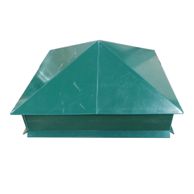 Колпак на столб  390х390 PE 0,45  RAL 6005 Зелёный мох