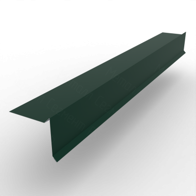 Планка ветровая с подгибом для мягкой кровли 100х90 РЕ 0.45 RAL 6005 Зеленый мох