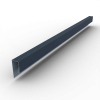 Планка П-образная 45x18x125 Drap TX 0,45 RAL 7024 Мокрый асфальт