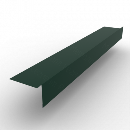 Планка ветровая для мягкой кровли 100х70 РЕ 0.45 RAL 6005 Зеленый мох