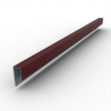 Планка П-образная 45х18х125 PE 0,45 RAL 3005 Красное вино