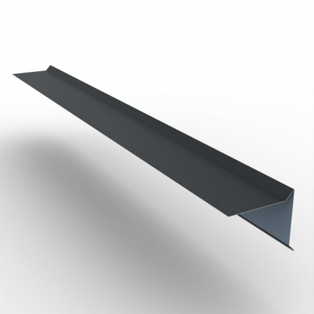 Планка ветровая с подгибом для мягкой кровли 100х90 РЕ 0.45 RAL 7016 Антрацирово-серый